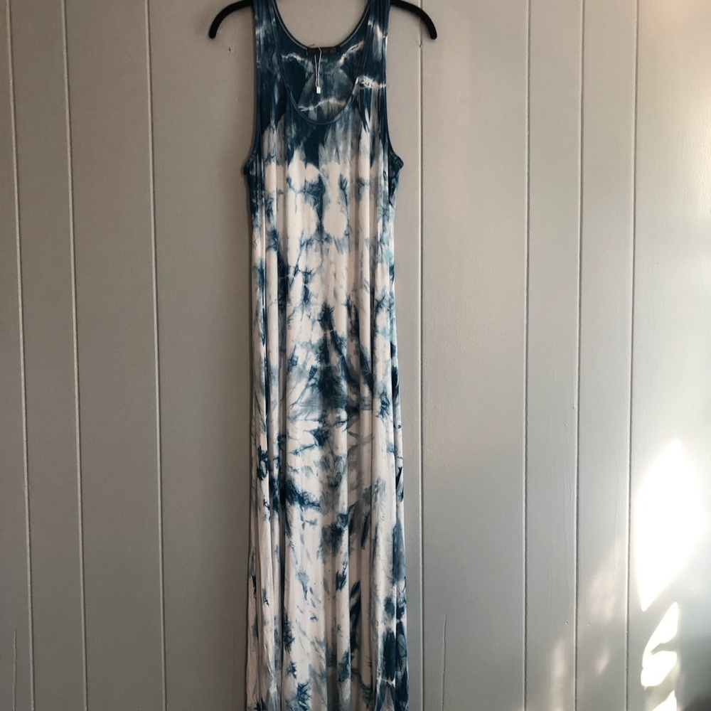 Hand-Dyed Indigo Shibori Tie Dye Maxi Dress